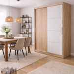 armario modelo kario 180 madera 2 puertas y espejos comedor
