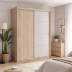 armario modelo kario 180 madera 2 puertas y espejos dormitorio
