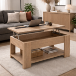 mesa centro modelo Águeda madera cristal