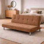 sofá cama béisbol color marrón habitación