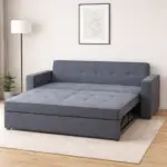 sofá cama dax color gris abierto salón