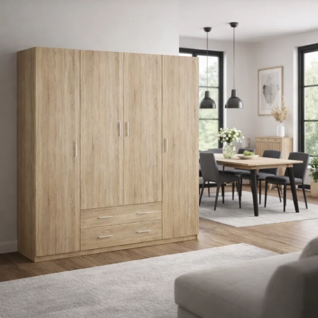 armario lund xl 4 puertas salon madera